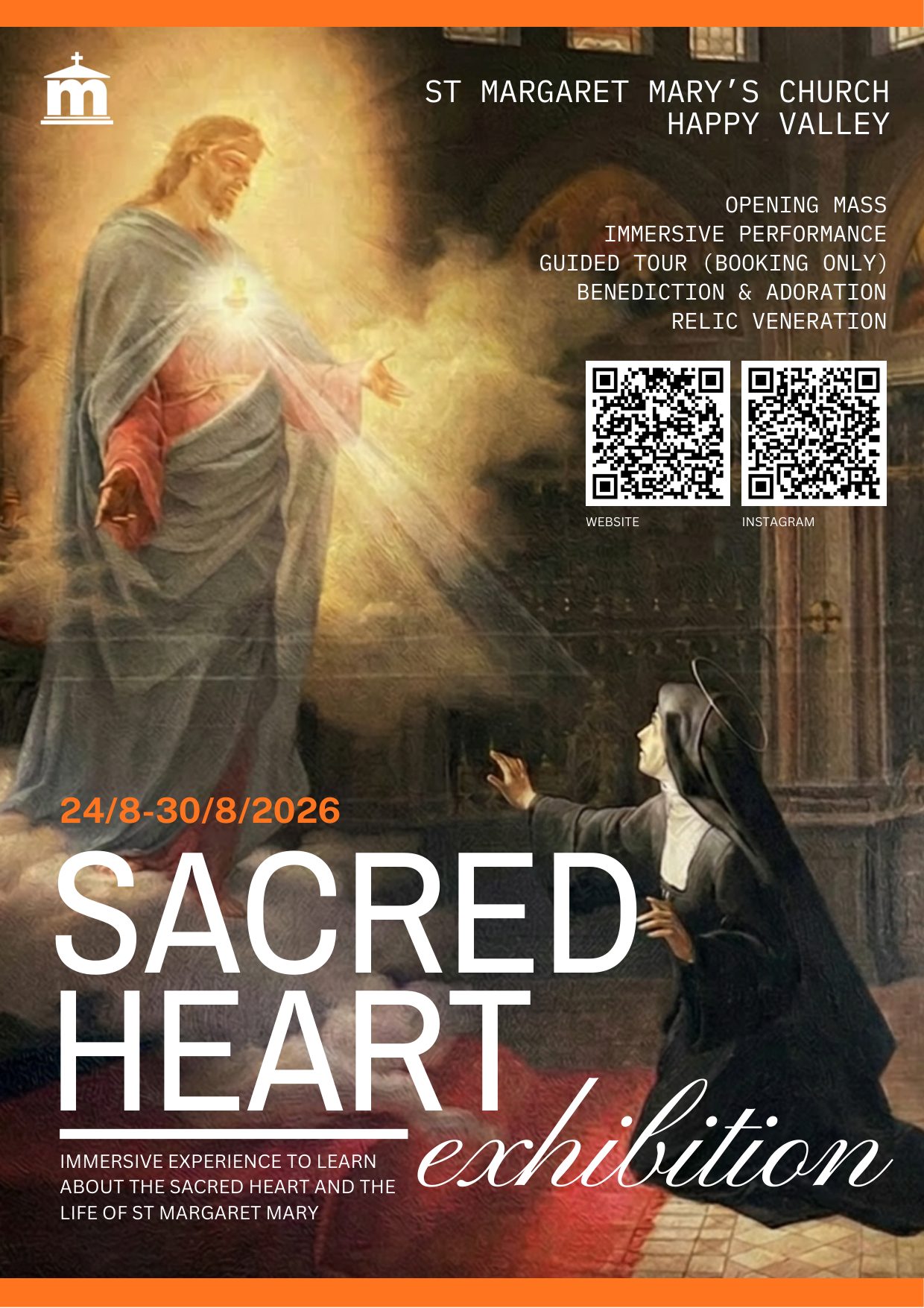 Sacred Heart Exhibition poster (English)